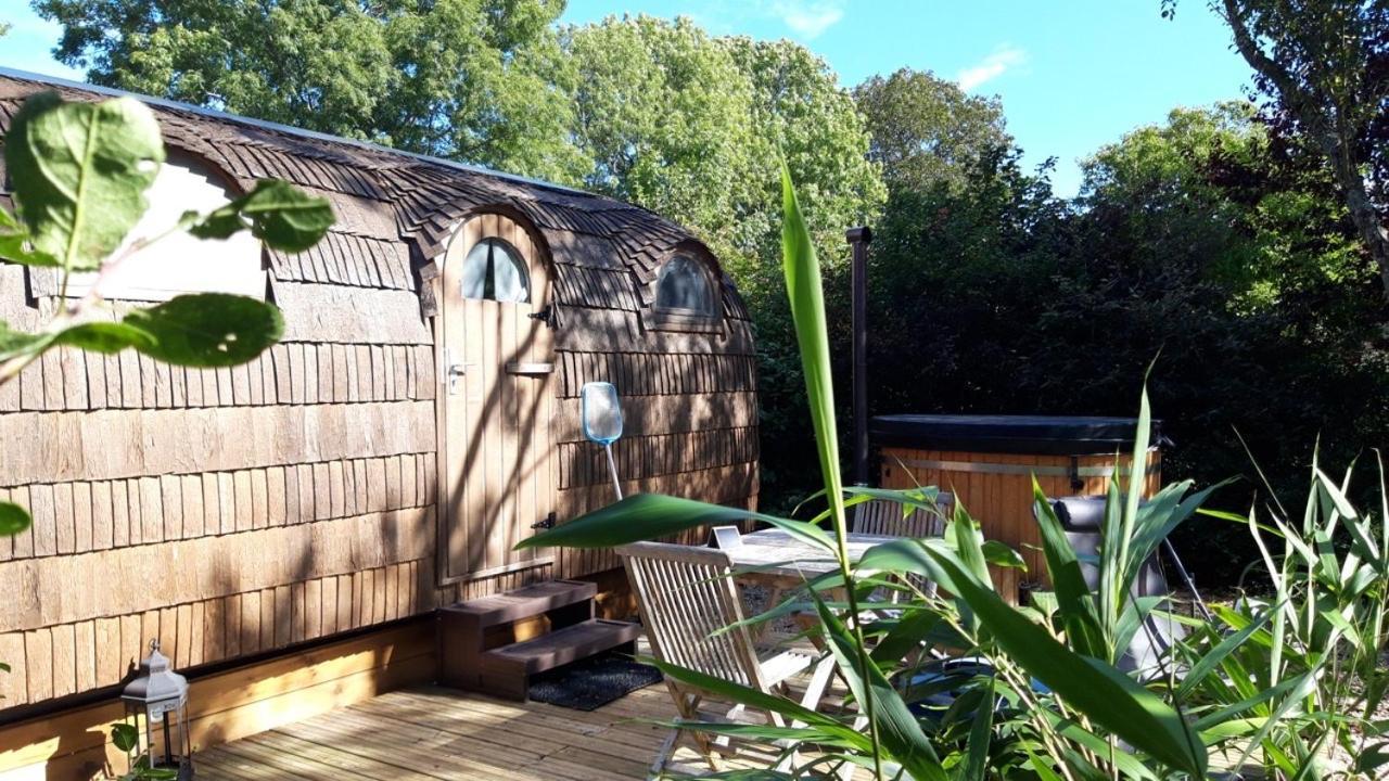 Cabane En Bois Avec Bain Nordique Et Sauna Marigny  Exterior photo