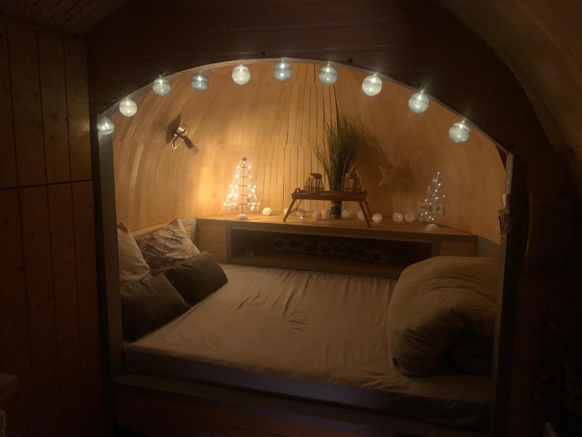 Cabane En Bois Avec Bain Nordique Et Sauna Marigny  Exterior photo